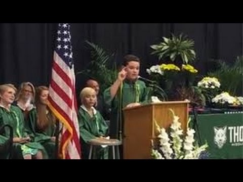 8th Grader Nails Presidential Candidate Impressions in Graduation Speech
