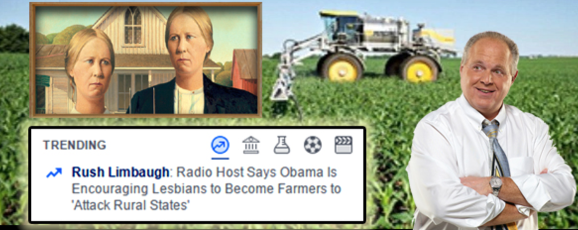 Pitchforks Up: Rush Limbaugh Warns Of Lesbian Farmers Invading Rural America