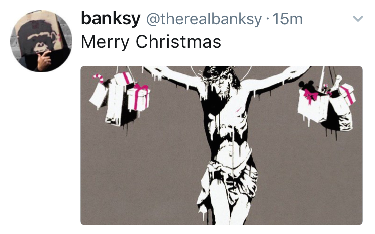 Banksy Christmas Card