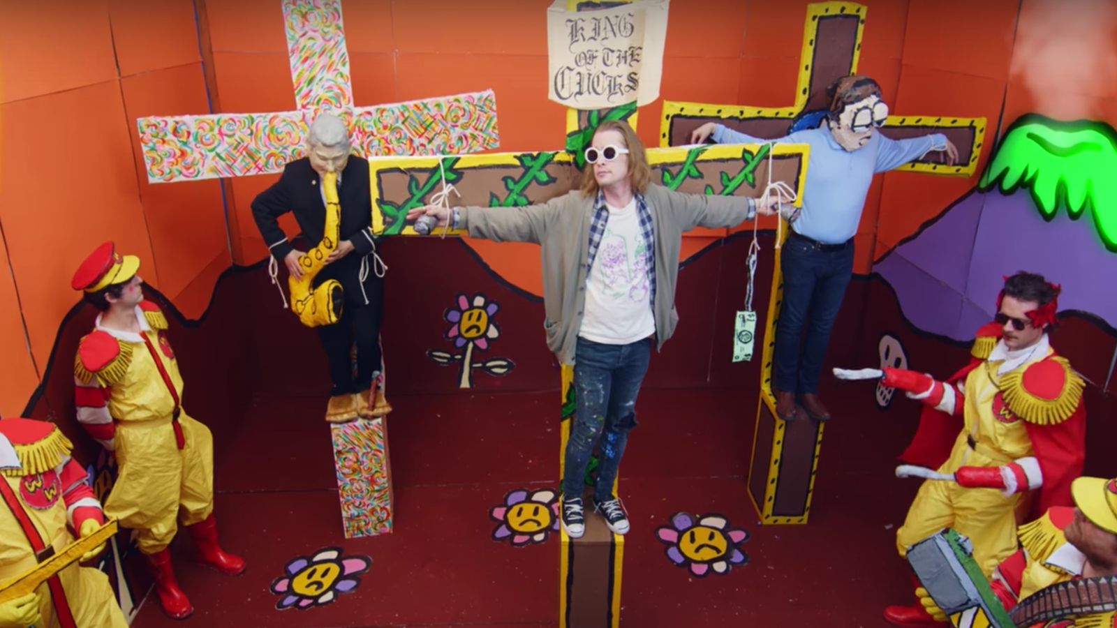 Macaulay Culkin as Kurt Cobain Gets Crucified In New Father John Misty Video
