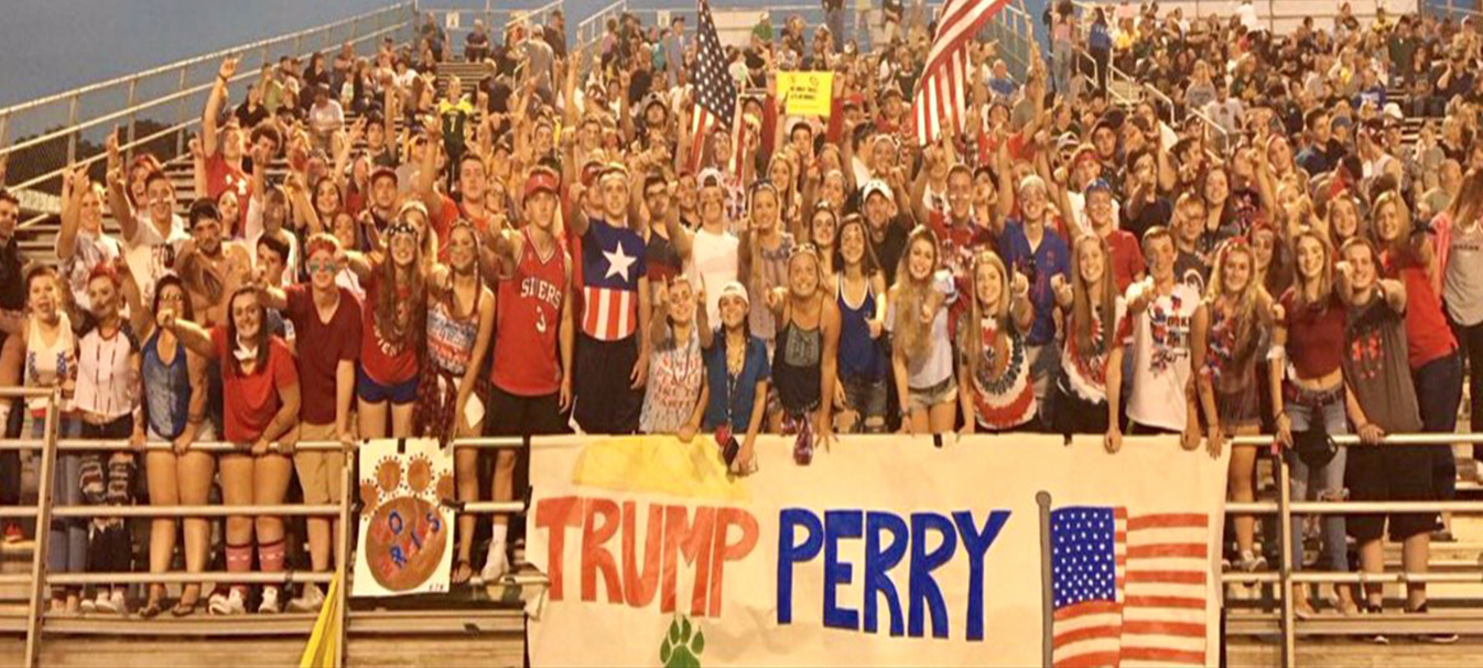 White High School Takes Heat For Trump Banner At Football Game