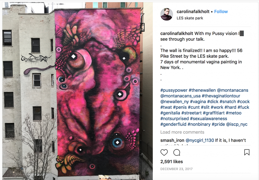 Four-Story-Tall Penis Painting Erected in New York City