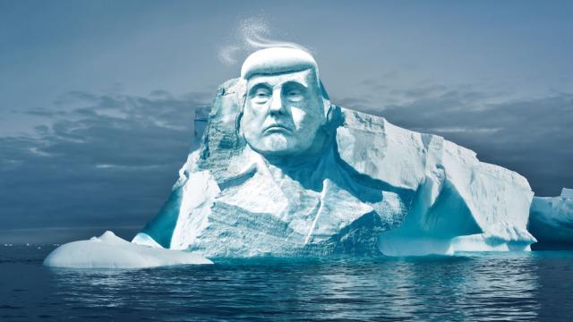 Climate Advocacy Group Wants Trump's Face Carved Onto Melting Iceberg