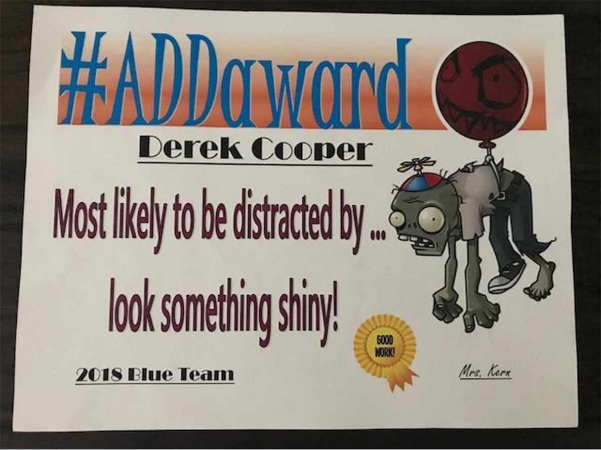 Mother Upset With Teacher Who Gave Her Son The 'ADD Award'