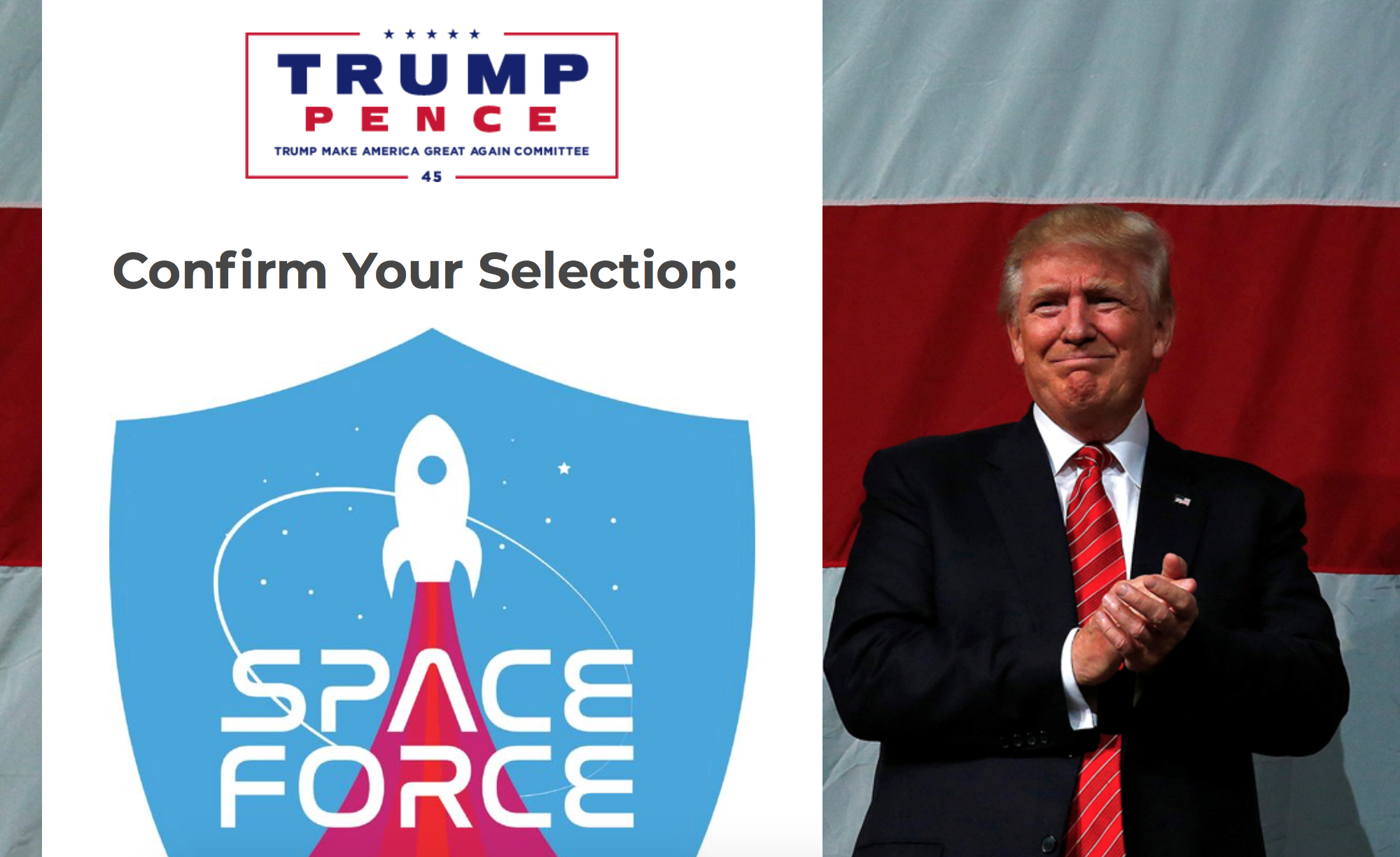Trump Campaign Wants To Sell You Space Force Swag