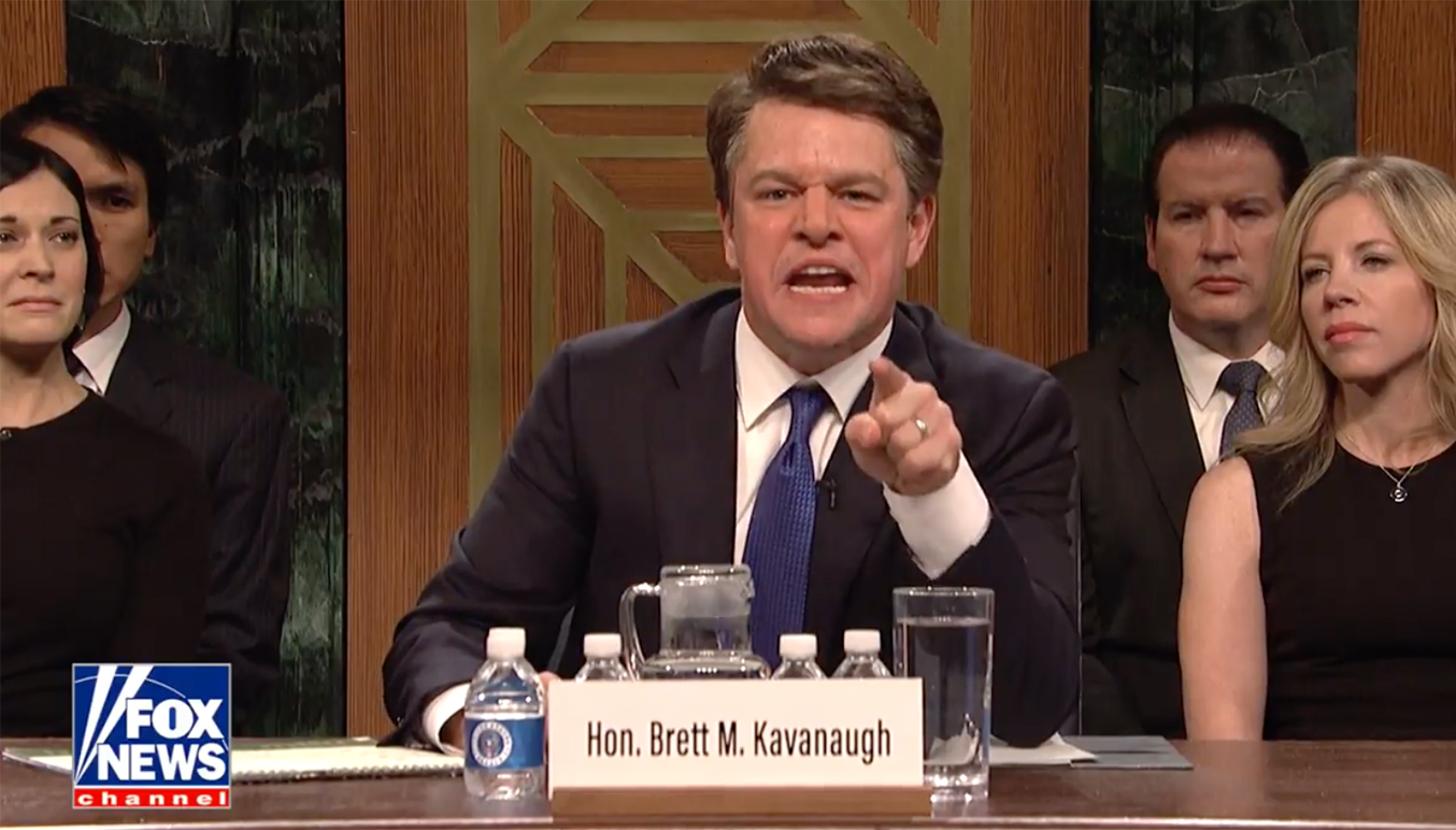 Matt Damon As Brett Kavanaugh