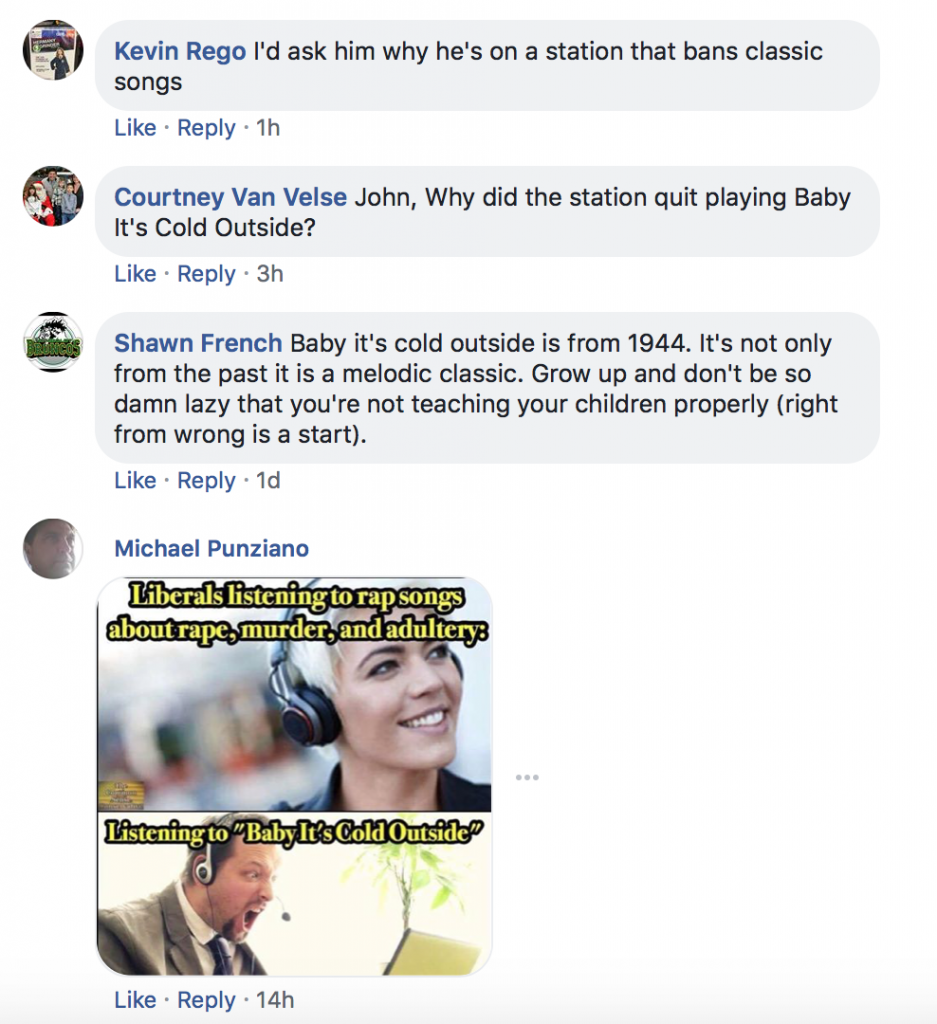 Cleveland Radio Station Bans 'Baby, It's Cold Outside,' Supporting 'Me Too'