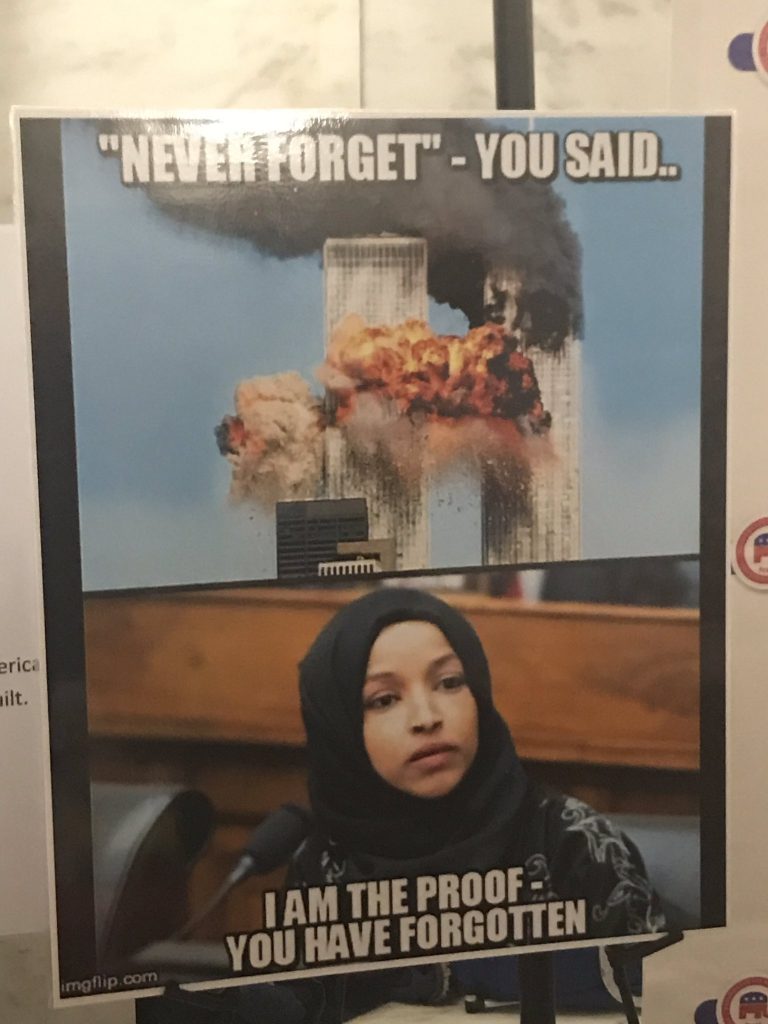 Anti-Muslim Poster Tying Omar To 9/11 Displayed At West Virginia GOP Event