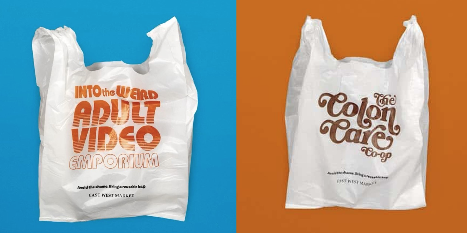 Funny discount grocery bags