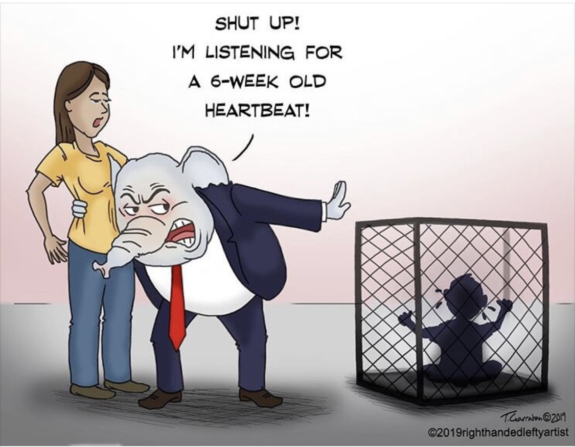 Cartoon Juxtaposes Abortion and Immigration Debate