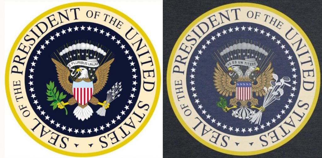 President Trump Appeared in Front of A Phony Presidential Seal