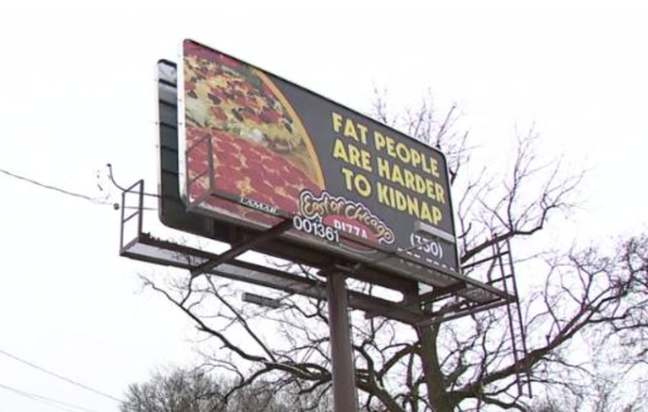 pizza billboard human trafficking