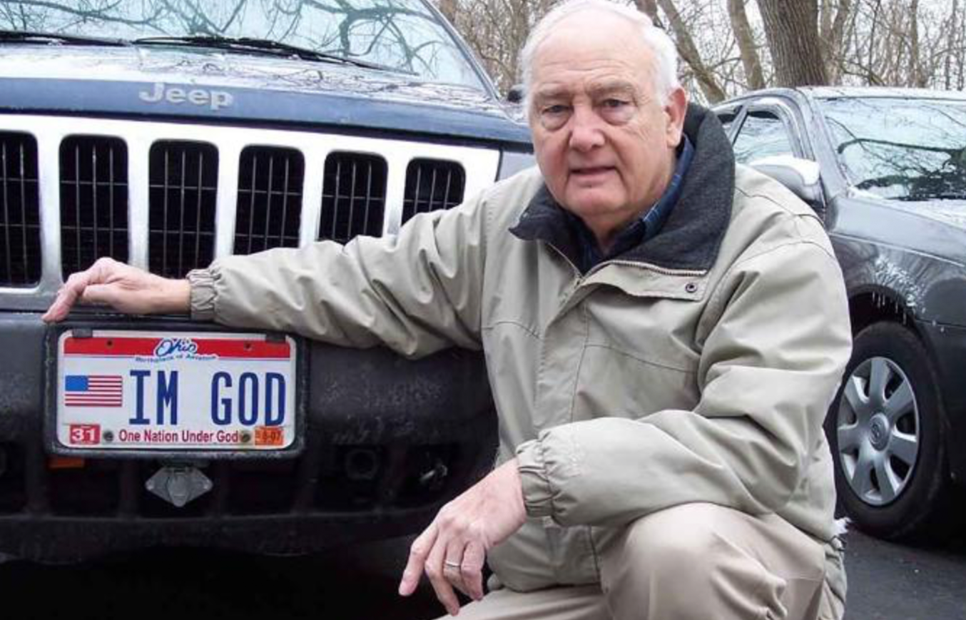 IM God license plate