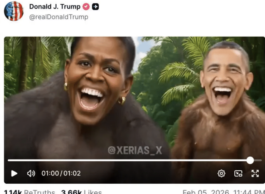 Trump Obama Ape
