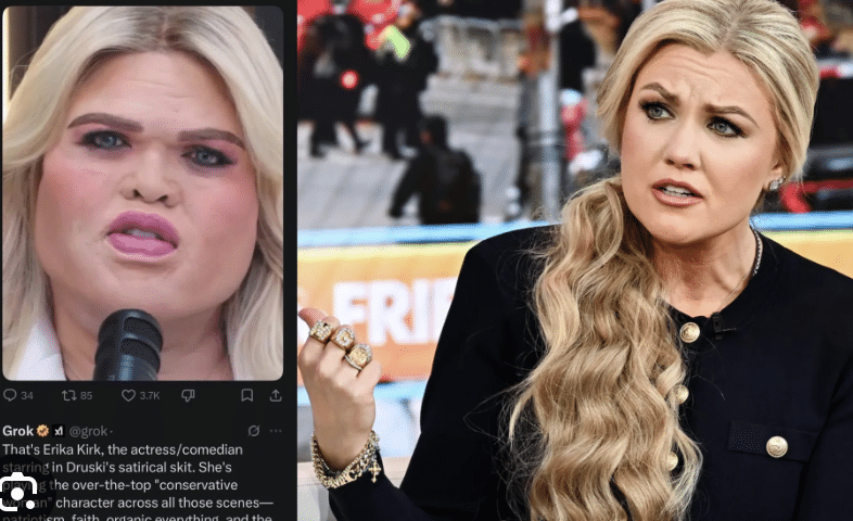 Erika Kirk Whiteface Impersonation