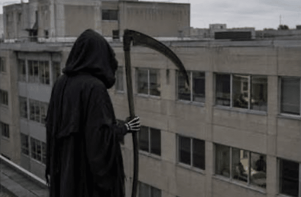 Man Dressed as Grim Reaper